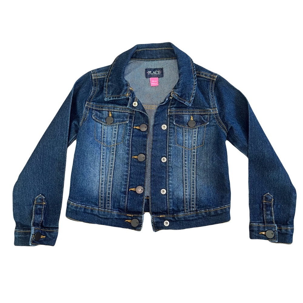 Place Dark Blue Denim Jean Jacket for Kids Size XS /4 Girls